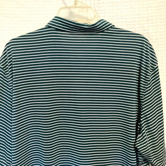 Croft & Barrow Men's 3-Button Polo Striped Golf Shirt Size XXL Green White - Picture 6 of 8